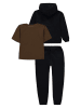 ESPRIT 3-delige outfit zwart/bruin