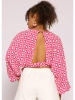SASSYCLASSY Bluse in Pink/ Weiß/ Gelb