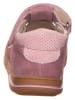 lamino Leren enkelsandalen roze