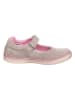 lamino Leder-Ballerinas in Grau/ Rosa
