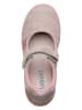 lamino Leder-Ballerinas in Grau/ Rosa