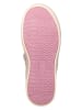 lamino Leder-Ballerinas in Grau/ Rosa