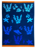 Le Comptoir de la Plage Strandtuch "Bora Bora - Algas" in Dunkelblau - (L)180 x (B)140 cm