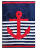 Le Comptoir de la Plage Strandtuch "Bora Bora - Conigli" in Dunkelblau/ Rot - (L)180 x (B)140 cm