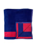 Le Comptoir de la Plage Strandlaken "Bora Bora - Conigli" donkerblauw/rood - (L)180 x (B)140 cm