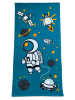 Le Comptoir de la Plage Mikrofaser-Strandtuch "Galactic" in Petrol - (L)140 x (B)70 cm