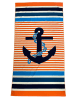 Le Comptoir de la Plage Mikrofaser-Strandtuch "Sabbia - Galway" in Orange - (L)170 x (B)90 cm