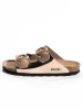 BACKSUN Pantoletten "Atlas" in Beige/ Braun