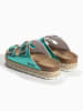 BACKSUN Slippers "Alcee" turquoise