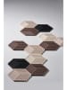 Zone Denmark 2-delige set: onderzetters "Hexagon" beige - (L)16 x (B)14 cm