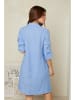Rodier Lin Lniana sukienka w kolorze błękitnym