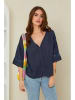 Rodier Lin Leinen-Bluse in Dunkelblau