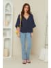 Rodier Lin Linnen blouse donkerblauw