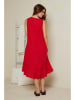 Rodier Lin Lniana sukienka w kolorze czerwonym