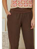 Rodier Lin Linnen broek bruin