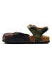 Calceo Enkelsandalen zwart/meerkleurig
