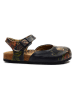 Calceo Enkelsandalen zwart/meerkleurig