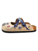 Calceo Clogs beige/blauw
