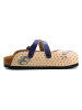 Calceo Clogs in Beige/ Blau