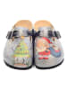 Calceo Clogs in Blau/ Bunt