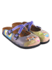 Calceo Clogs in Lila/ Bunt