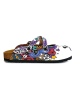 Calceo Clogs wit/meerkleurig