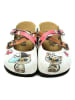 Calceo Clogs crème/meerkleurig
