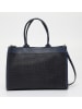 Victor & Hugo Paris Leder-Henkeltasche "Nina" in Dunkelblau - (B)37 x (H)27 x (T)12 cm