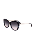 Longchamp Dameszonnebril donkerblauw-goudkleurig/paars