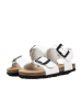 babunkers Leder-Sandalen in Weiß
