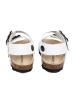 babunkers Leder-Sandalen in Weiß