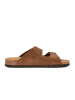 BABUNKERS Family Leren slippers bruin