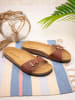 BABUNKERS Family Leren slippers bruin