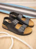 BABUNKERS Family Leder-Sandalen in Schwarz