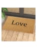 Tomasucci Kokosdeurmat "Love" lichtbruin - (L)75 x (B)45 cm