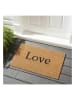 Tomasucci Kokosdeurmat "Love" lichtbruin - (L)75 x (B)45 cm