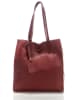 ORE10 Leder-Schultertasche "Aram" in Bordeaux - (B)34 x (H)28 x (T)12 cm