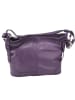 ORE10 Leren schoudertas "Roers" paars - (B)34 x (H)24 x (D)12 cm