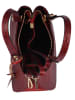 ORE10 Skórzana torebka "Vestar" w kolorze bordowym - 21 x 26 x 10 cm