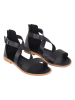 Miss Hera Leder-Sandalen in Schwarz