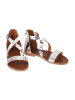Miss Hera Skórzane sandały w kolorze srebrnym