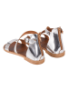 Miss Hera Skórzane sandały w kolorze srebrnym