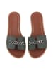 Miss Hera Leren slippers groen