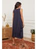 Joséfine Leinen-Kleid in Dunkelblau