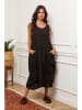 Joséfine Leinen-Kleid in Schwarz