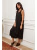 Joséfine Leinen-Kleid in Schwarz
