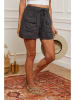 Fleur de Lin Leinen-Shorts "Boristo" in Anthrazit