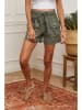Fleur de Lin Leinen-Shorts "Boristo" in Khaki