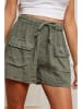 Joséfine Leinen-Shorts in Khaki