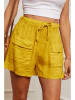 Joséfine Leinen-Shorts in Gelb